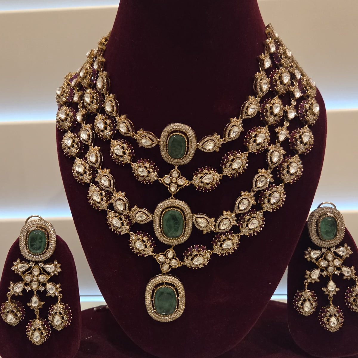 4 line Moissanite Haaram