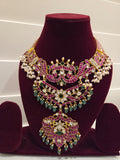 3 step bridal Jadau Kundan necklace