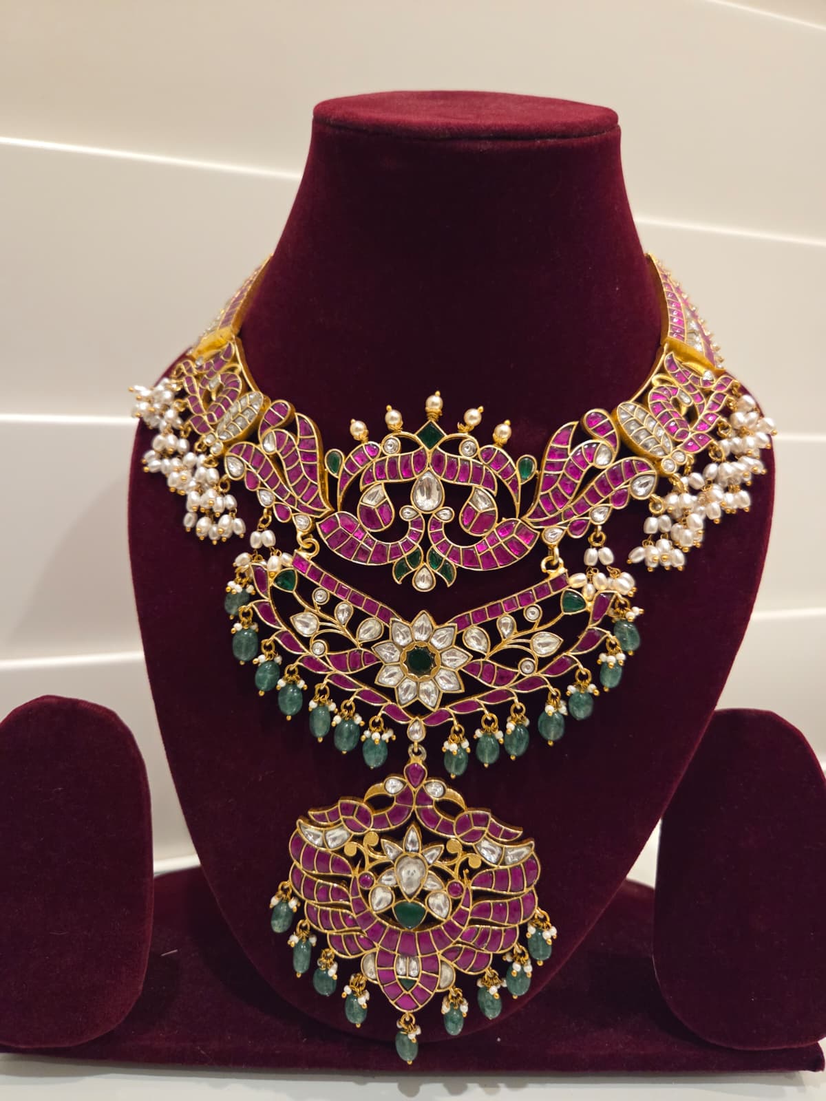 3 step bridal Jadau Kundan necklace