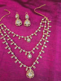 Three-Line Moissanite Haaram