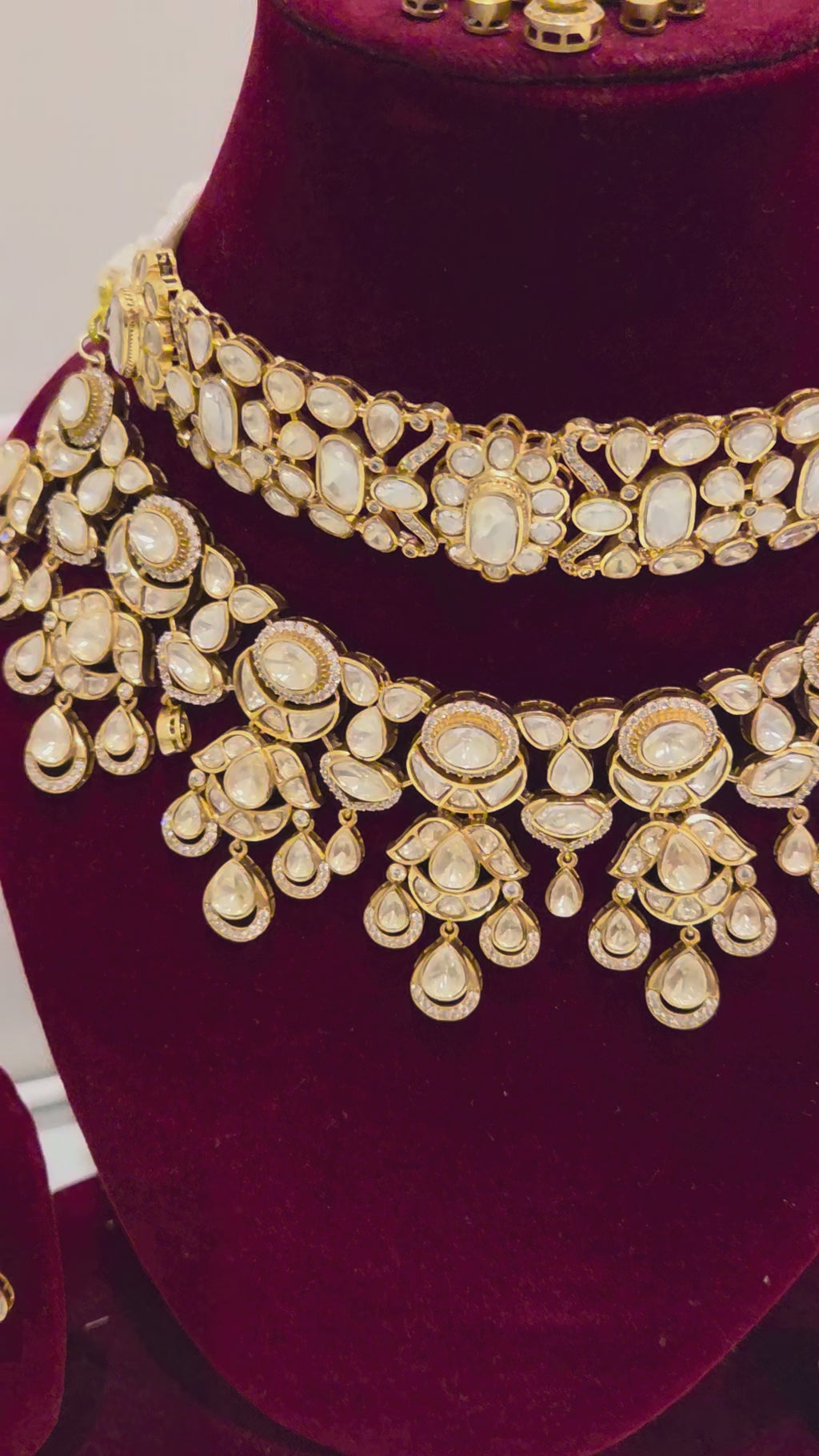 Two layered polki set
