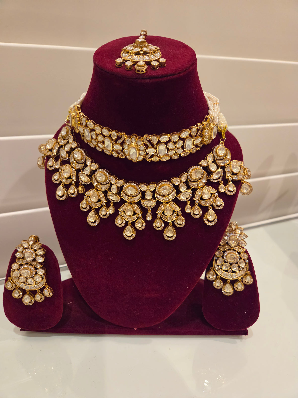 Two layered polki set