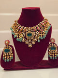 Moissanite and Jadau statement neck set